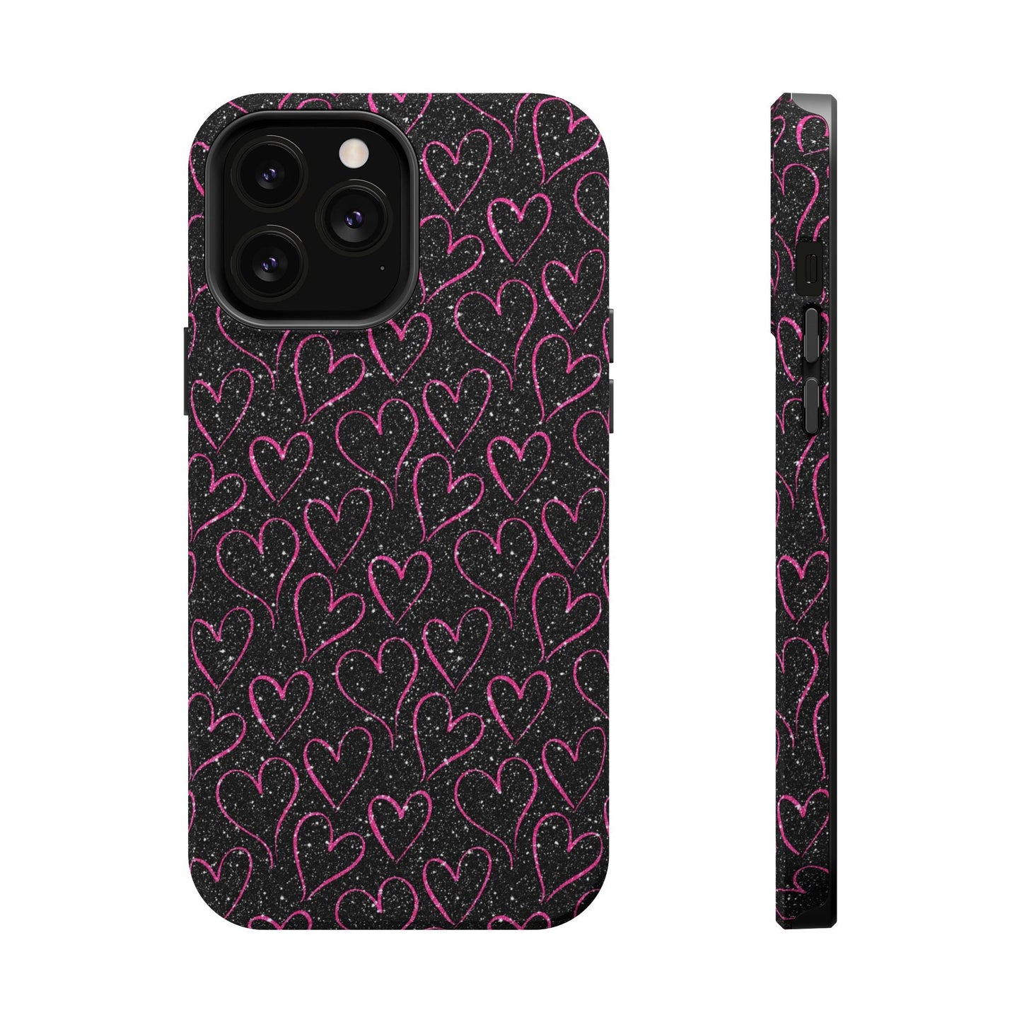Sparkling Pink Hearts MagSafe iPhone Case - BOGO Cases