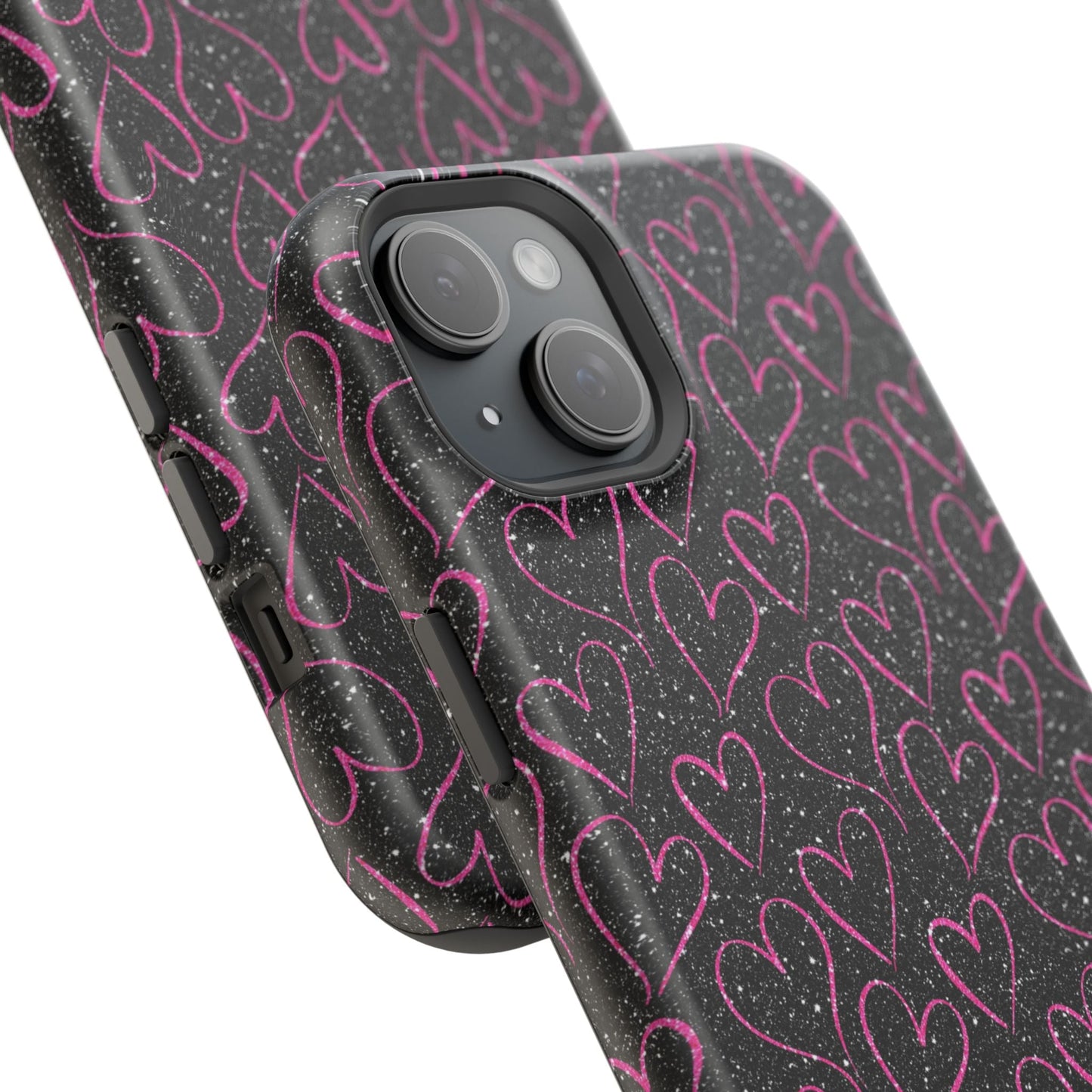 Sparkling Pink Hearts MagSafe iPhone Case - BOGO Cases