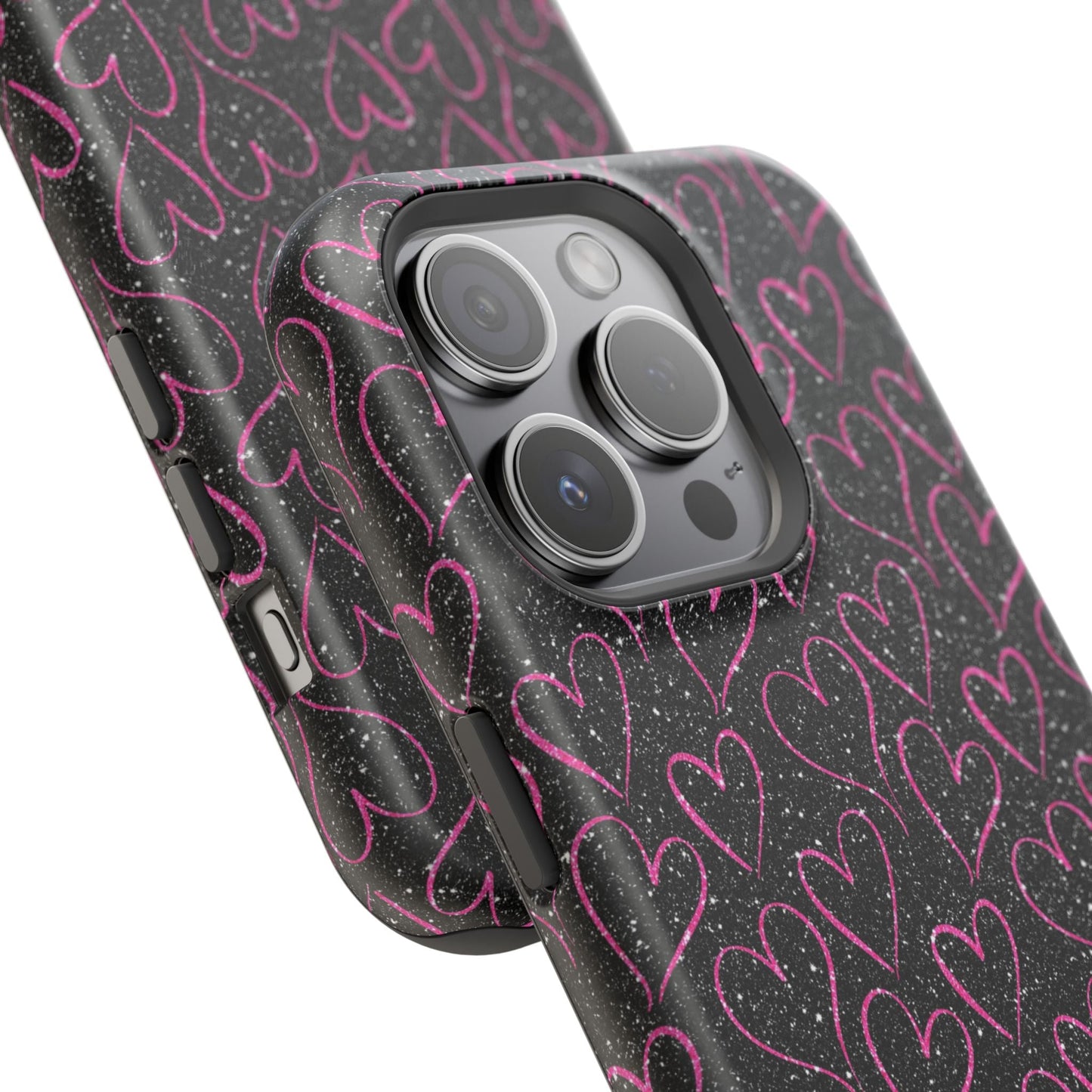 Sparkling Pink Hearts MagSafe iPhone Case - BOGO Cases