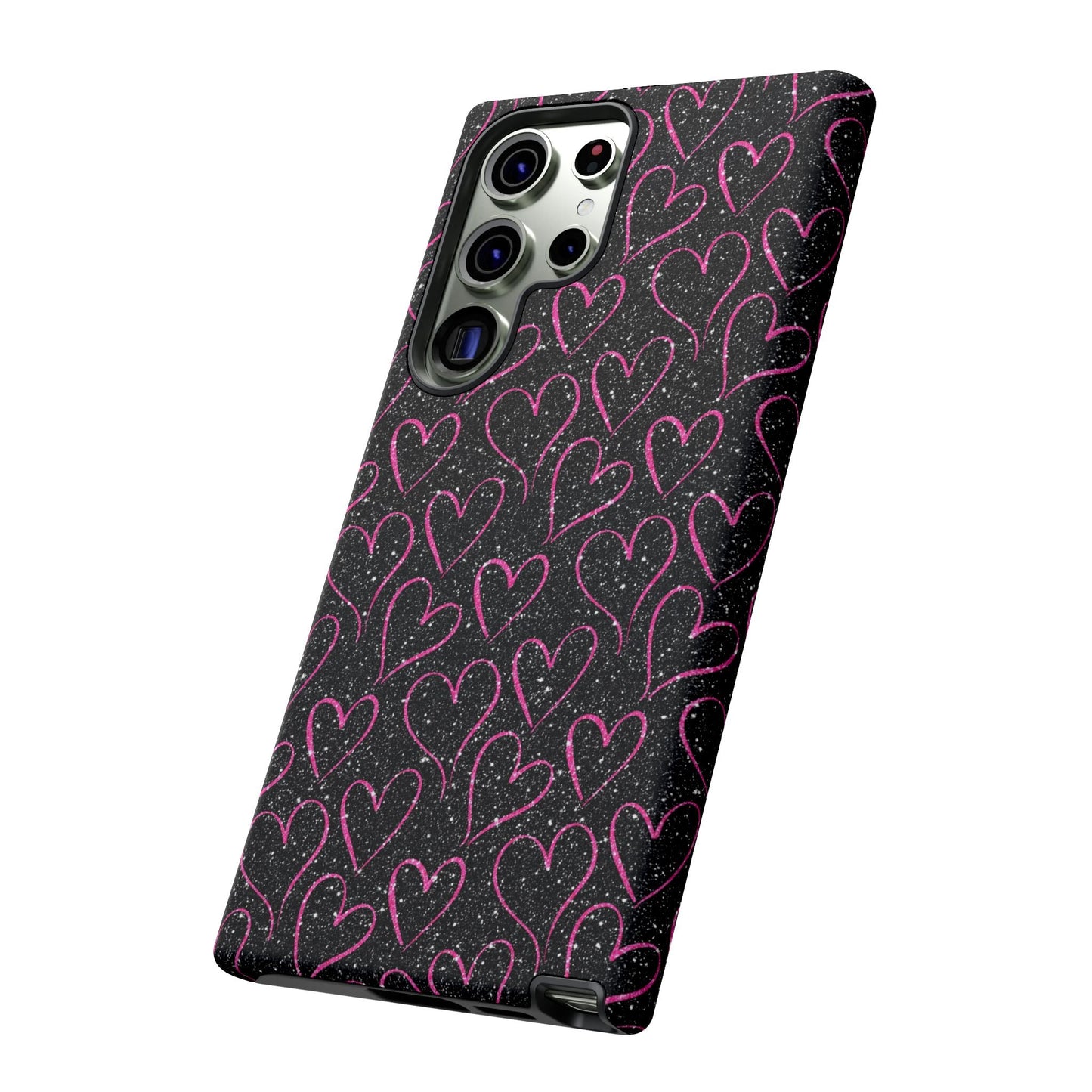 Sparkling Pink Hearts Samsung Galaxy Case - BOGO Cases