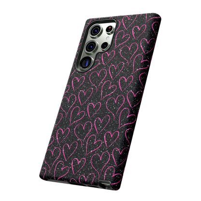 Sparkling Pink Hearts Samsung Galaxy Case - BOGO Cases