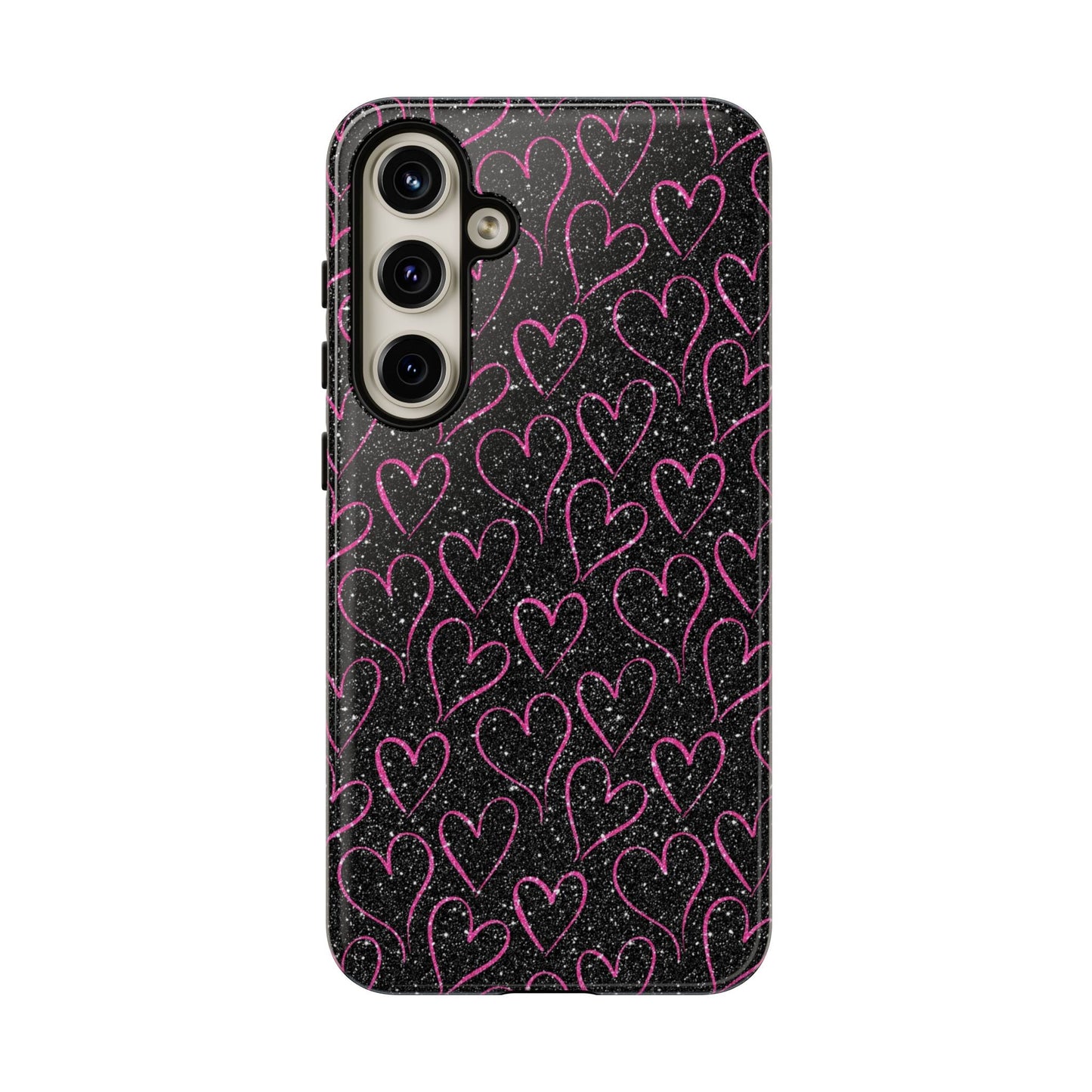 Sparkling Pink Hearts Samsung Galaxy Case - BOGO Cases