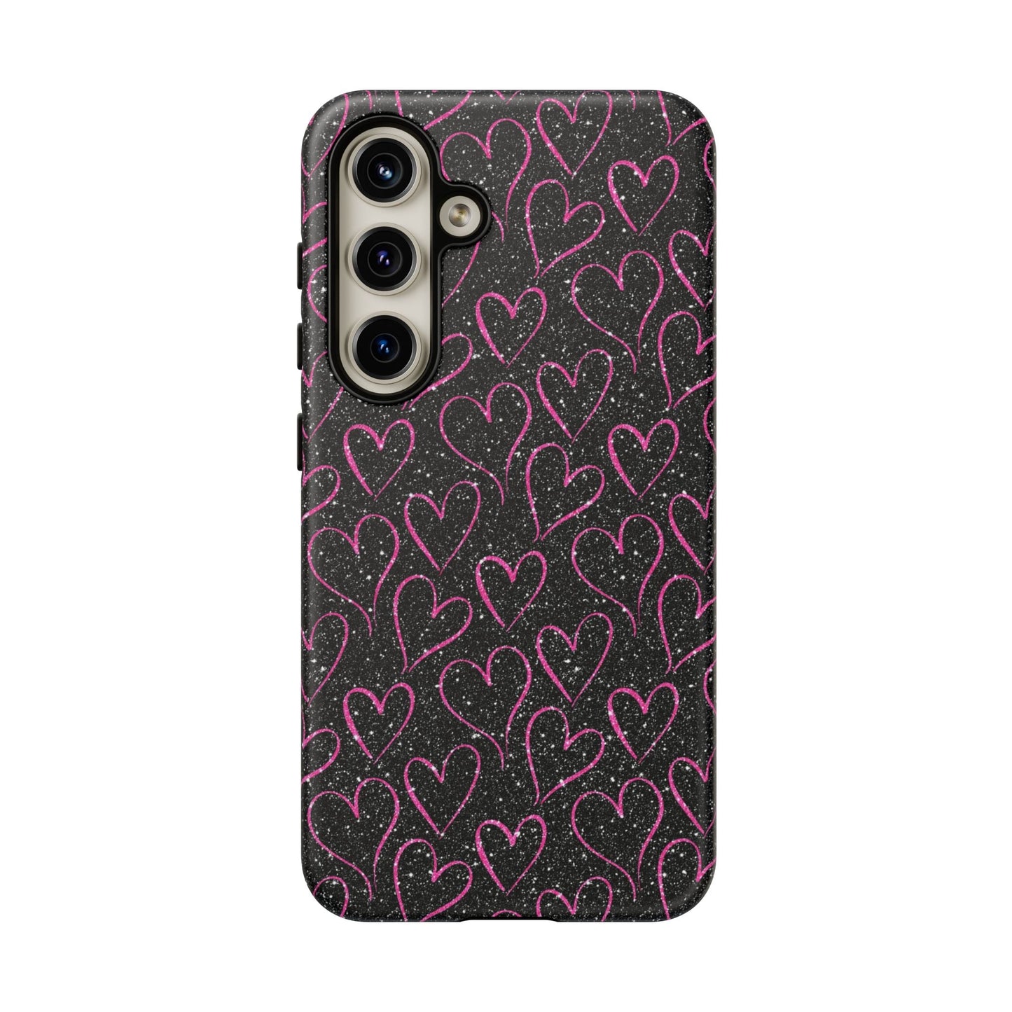 Sparkling Pink Hearts Samsung Galaxy Case - BOGO Cases