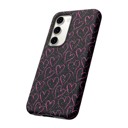 Sparkling Pink Hearts Samsung Galaxy Case - BOGO Cases