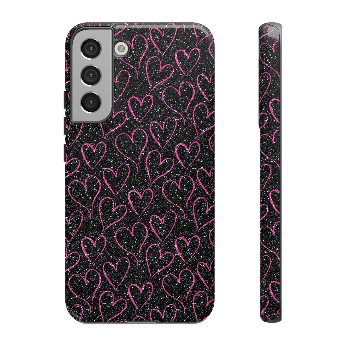 Sparkling Pink Hearts Samsung Galaxy Case - BOGO Cases