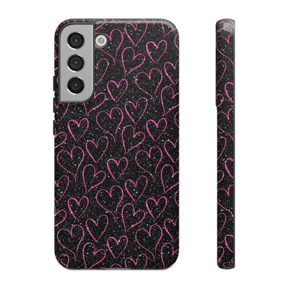 Sparkling Pink Hearts Samsung Galaxy Case - BOGO Cases