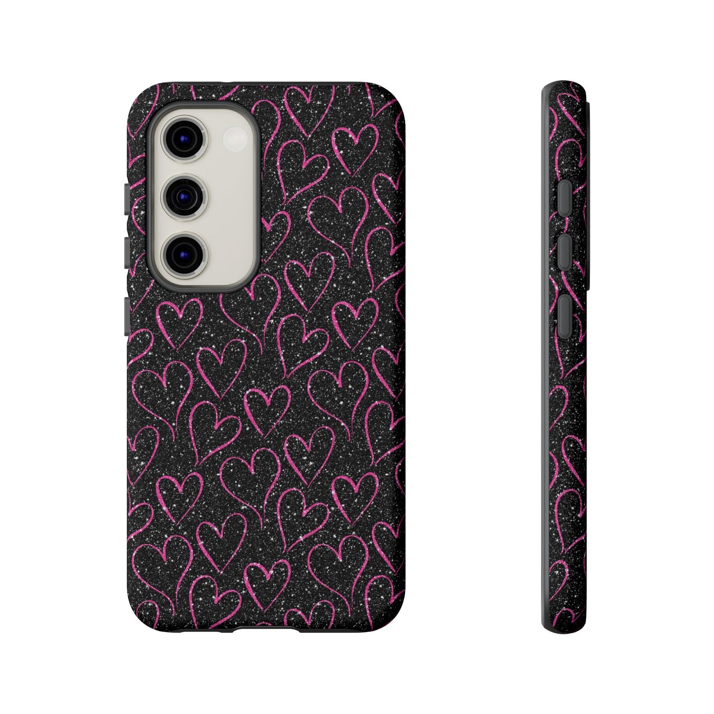 Sparkling Pink Hearts Samsung Galaxy Case - BOGO Cases