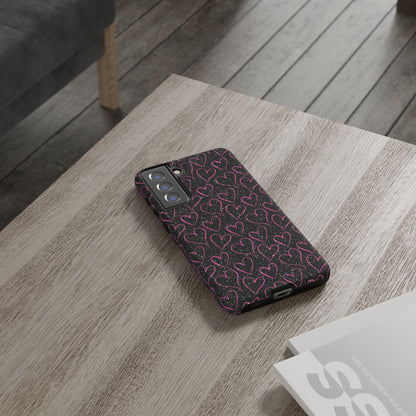 Sparkling Pink Hearts Samsung Galaxy Case - BOGO Cases