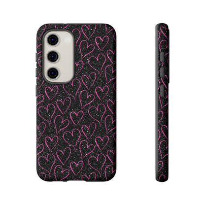 Sparkling Pink Hearts Samsung Galaxy Case - BOGO Cases