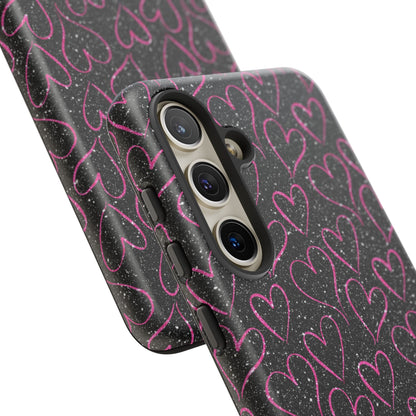 Sparkling Pink Hearts Samsung Galaxy Case - BOGO Cases