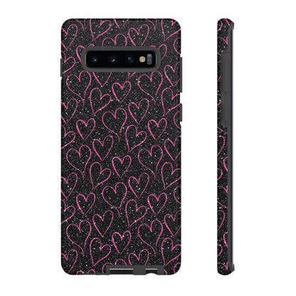 Sparkling Pink Hearts Samsung Galaxy Case - BOGO Cases