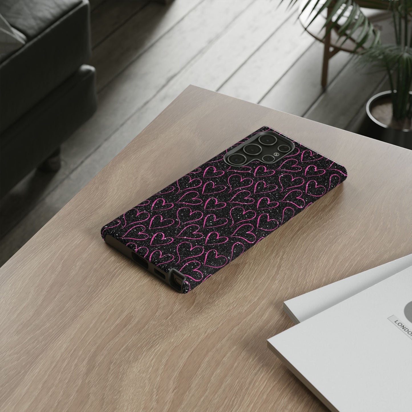 Sparkling Pink Hearts Samsung Galaxy Case - BOGO Cases