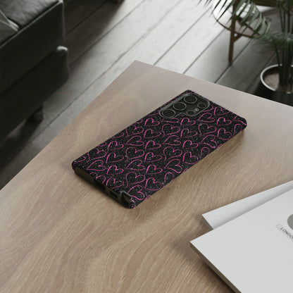 Sparkling Pink Hearts Samsung Galaxy Case - BOGO Cases