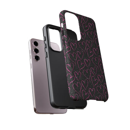 Sparkling Pink Hearts Samsung Galaxy Case - BOGO Cases