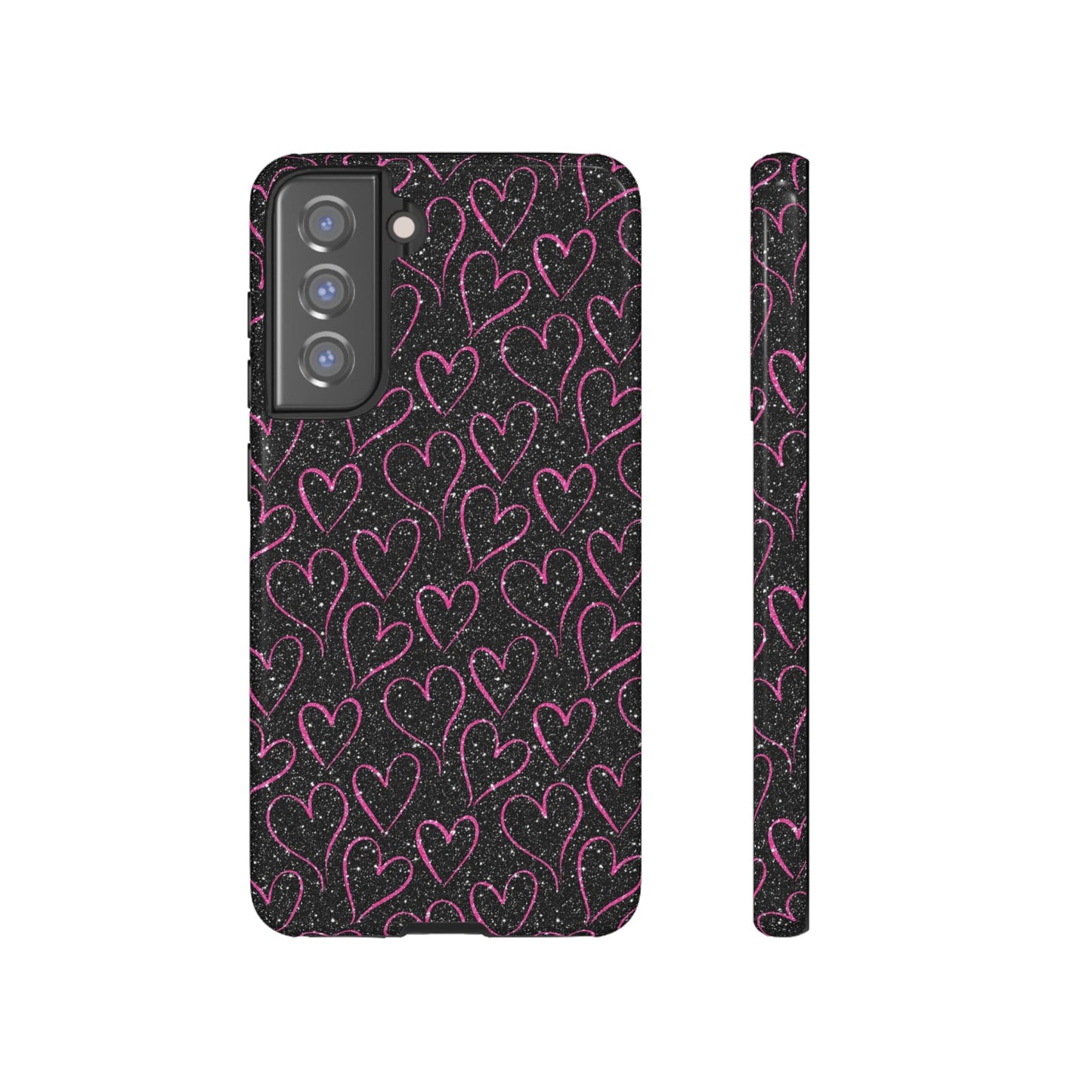Sparkling Pink Hearts Samsung Galaxy Case - BOGO Cases