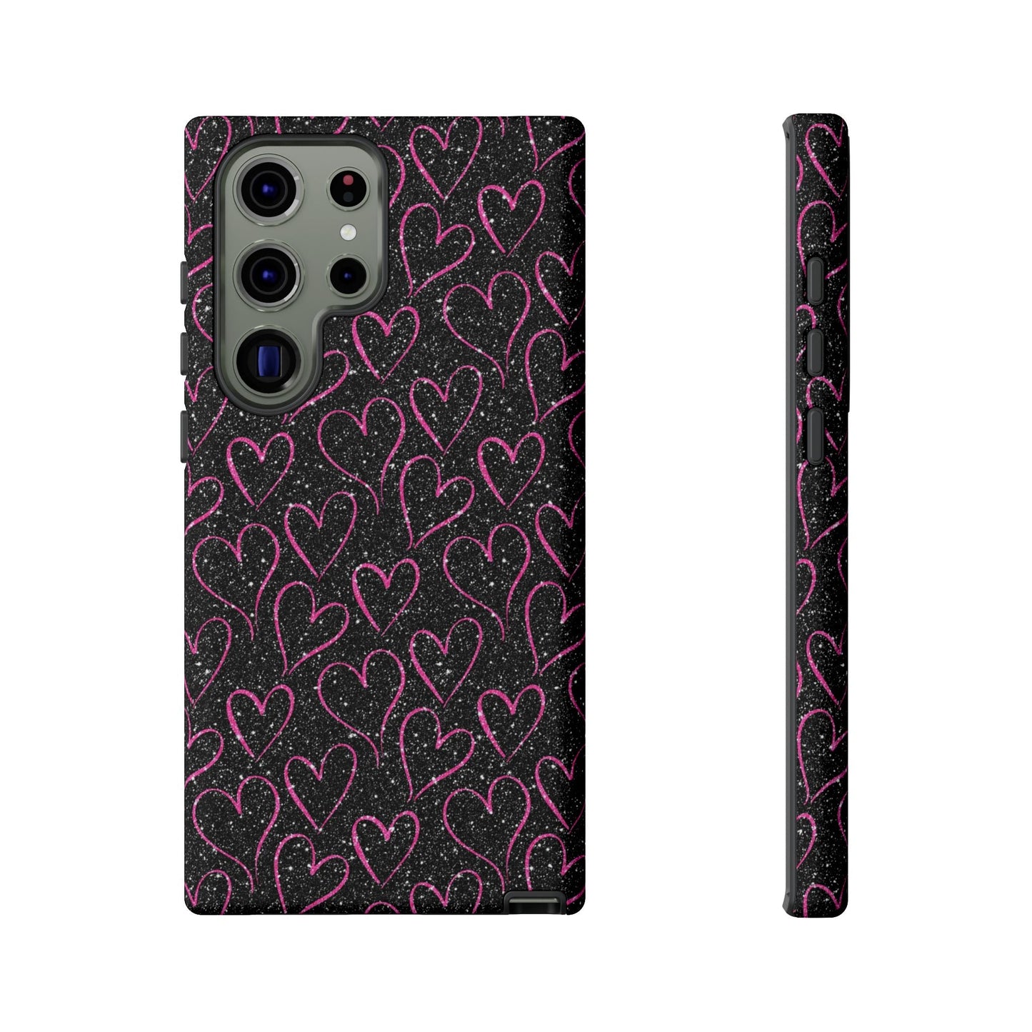 Sparkling Pink Hearts Samsung Galaxy Case - BOGO Cases
