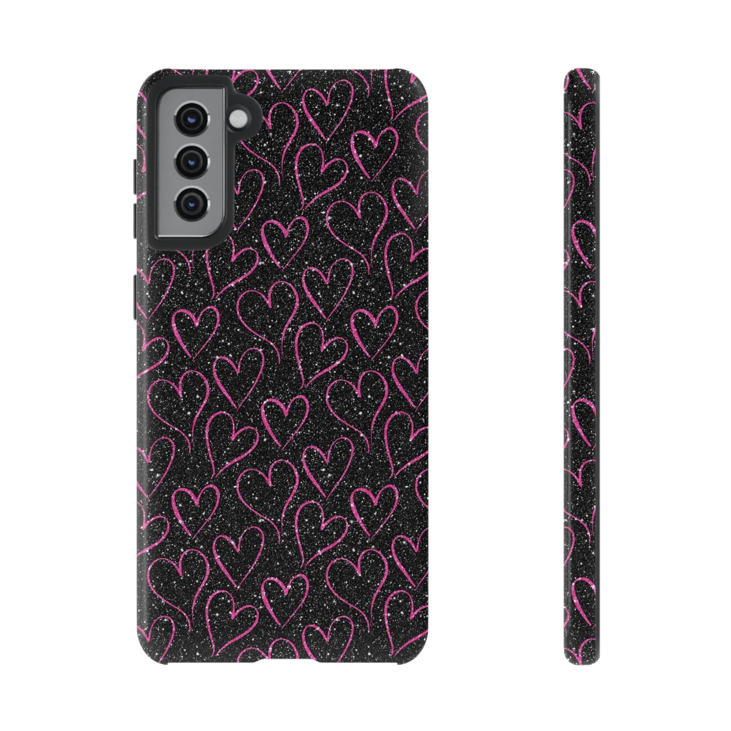 Sparkling Pink Hearts Samsung Galaxy Case - BOGO Cases