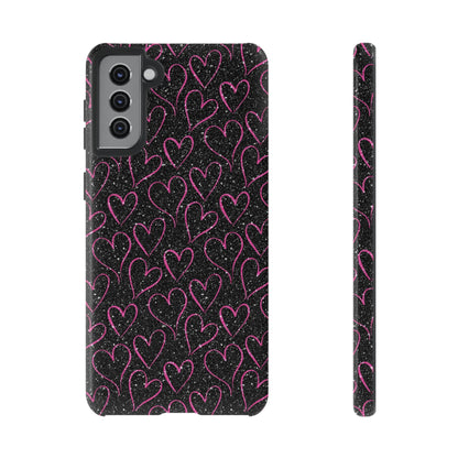 Sparkling Pink Hearts Samsung Galaxy Case - BOGO Cases