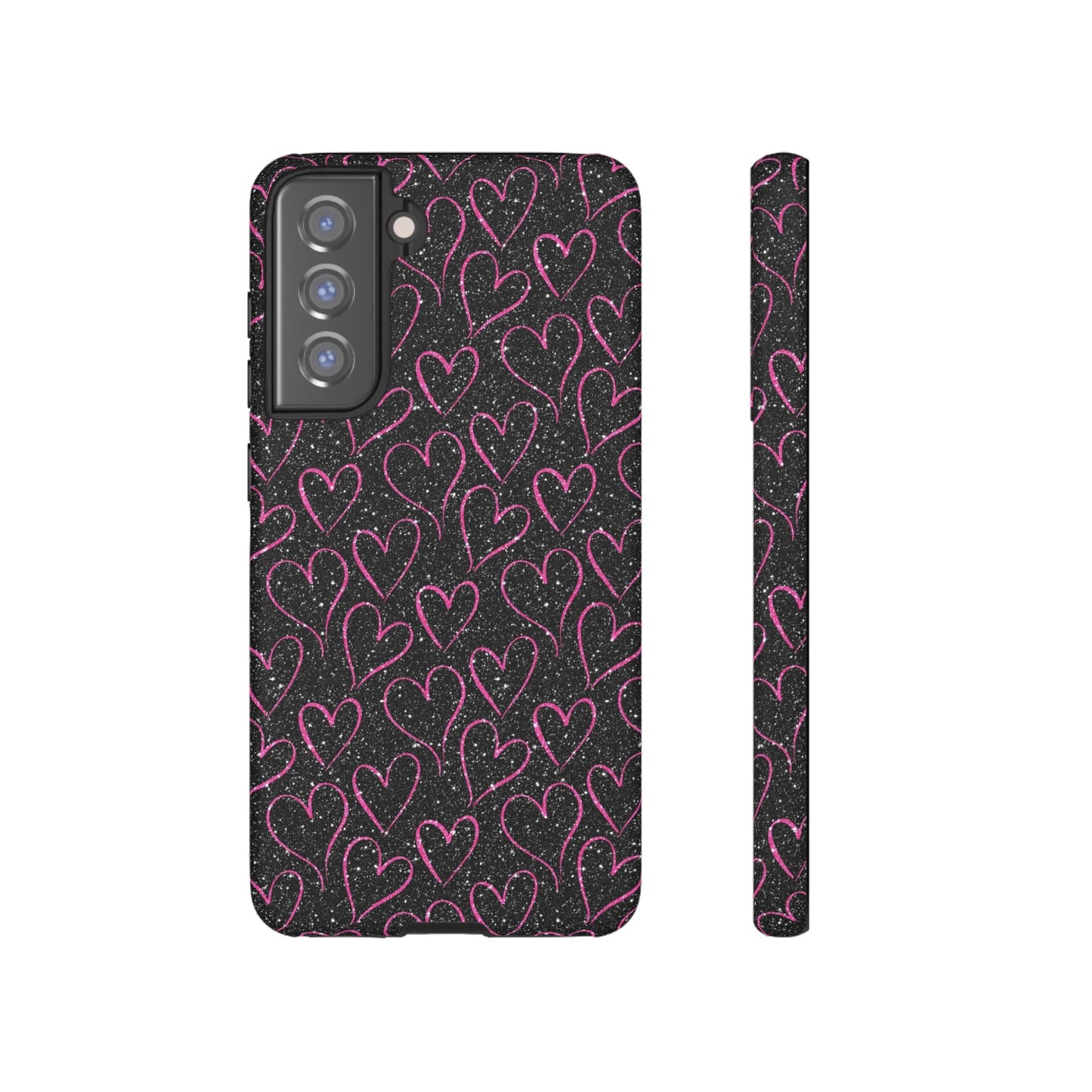 Sparkling Pink Hearts Samsung Galaxy Case - BOGO Cases