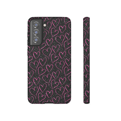 Sparkling Pink Hearts Samsung Galaxy Case - BOGO Cases