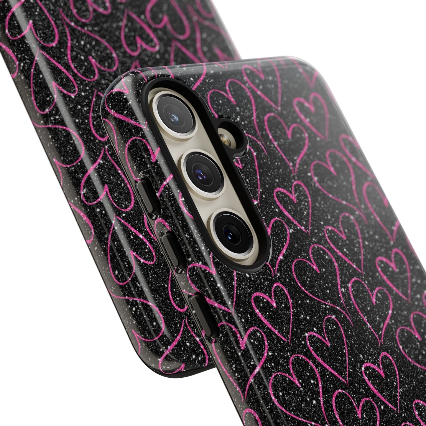 Sparkling Pink Hearts Samsung Galaxy Case - BOGO Cases