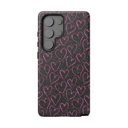 Sparkling Pink Hearts Samsung Galaxy Case - BOGO Cases