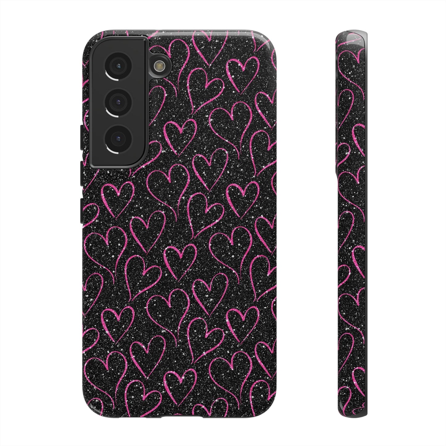 Sparkling Pink Hearts Samsung Galaxy Case - BOGO Cases