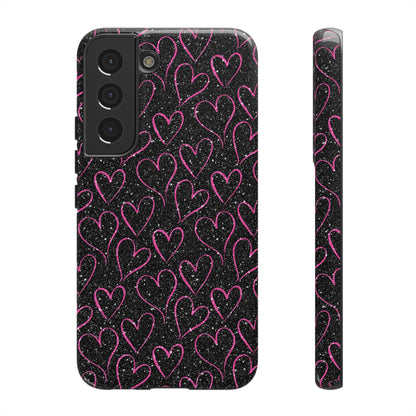 Sparkling Pink Hearts Samsung Galaxy Case - BOGO Cases