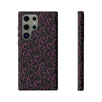 Sparkling Pink Hearts Samsung Galaxy Case - BOGO Cases