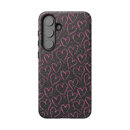Sparkling Pink Hearts Samsung Galaxy Case - BOGO Cases