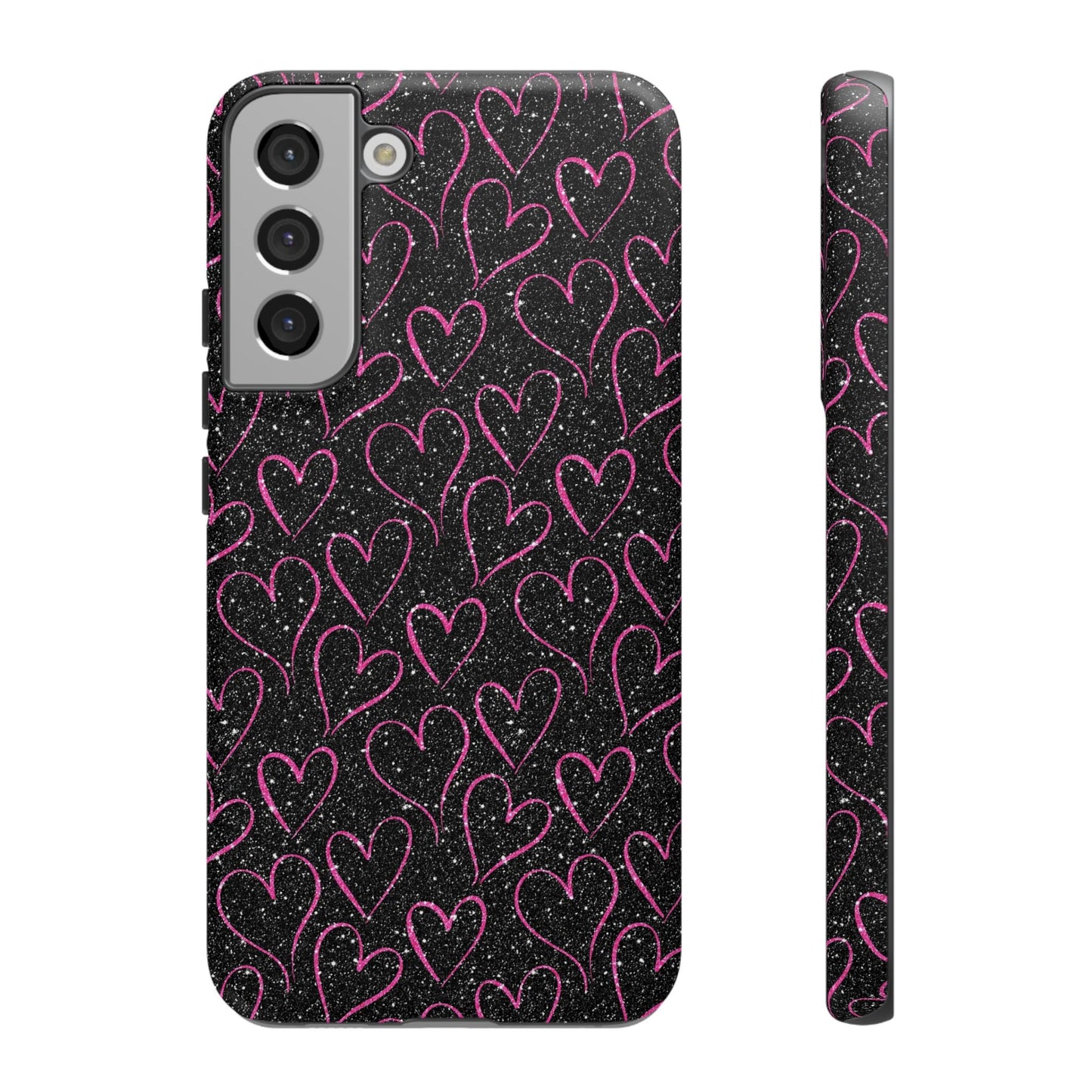 Sparkling Pink Hearts Samsung Galaxy Case - BOGO Cases
