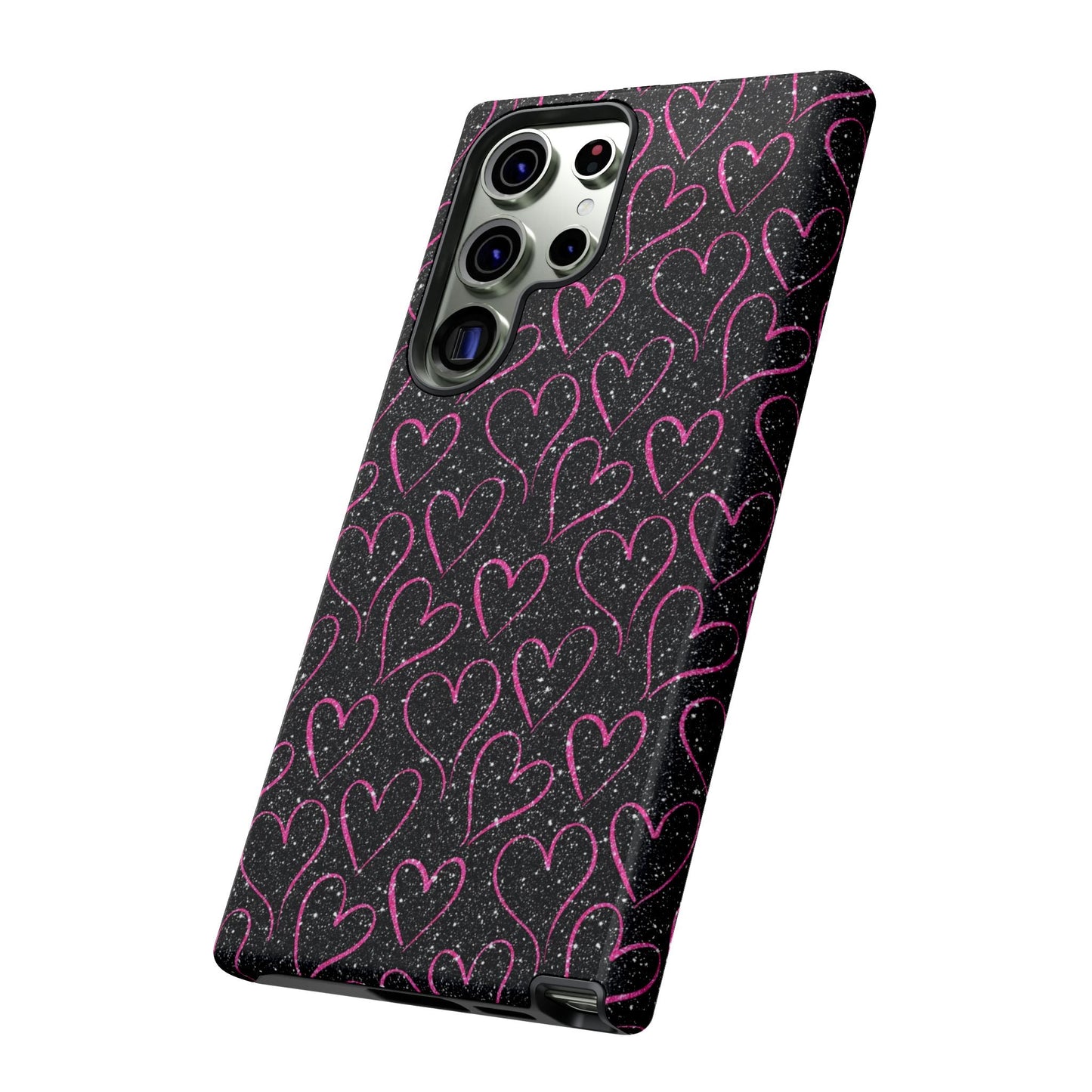 Sparkling Pink Hearts Samsung Galaxy Case - BOGO Cases