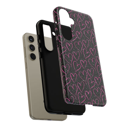 Sparkling Pink Hearts Samsung Galaxy Case - BOGO Cases