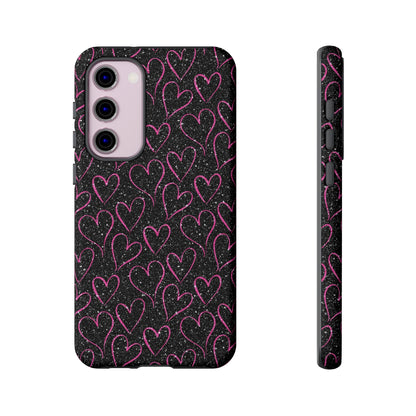Sparkling Pink Hearts Samsung Galaxy Case - BOGO Cases