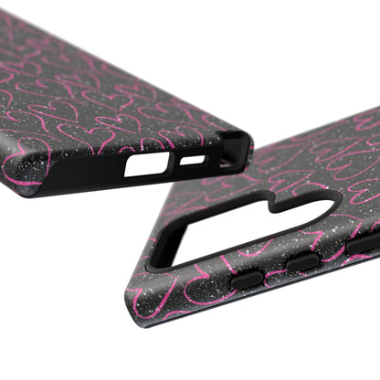 Sparkling Pink Hearts Samsung Galaxy Case - BOGO Cases