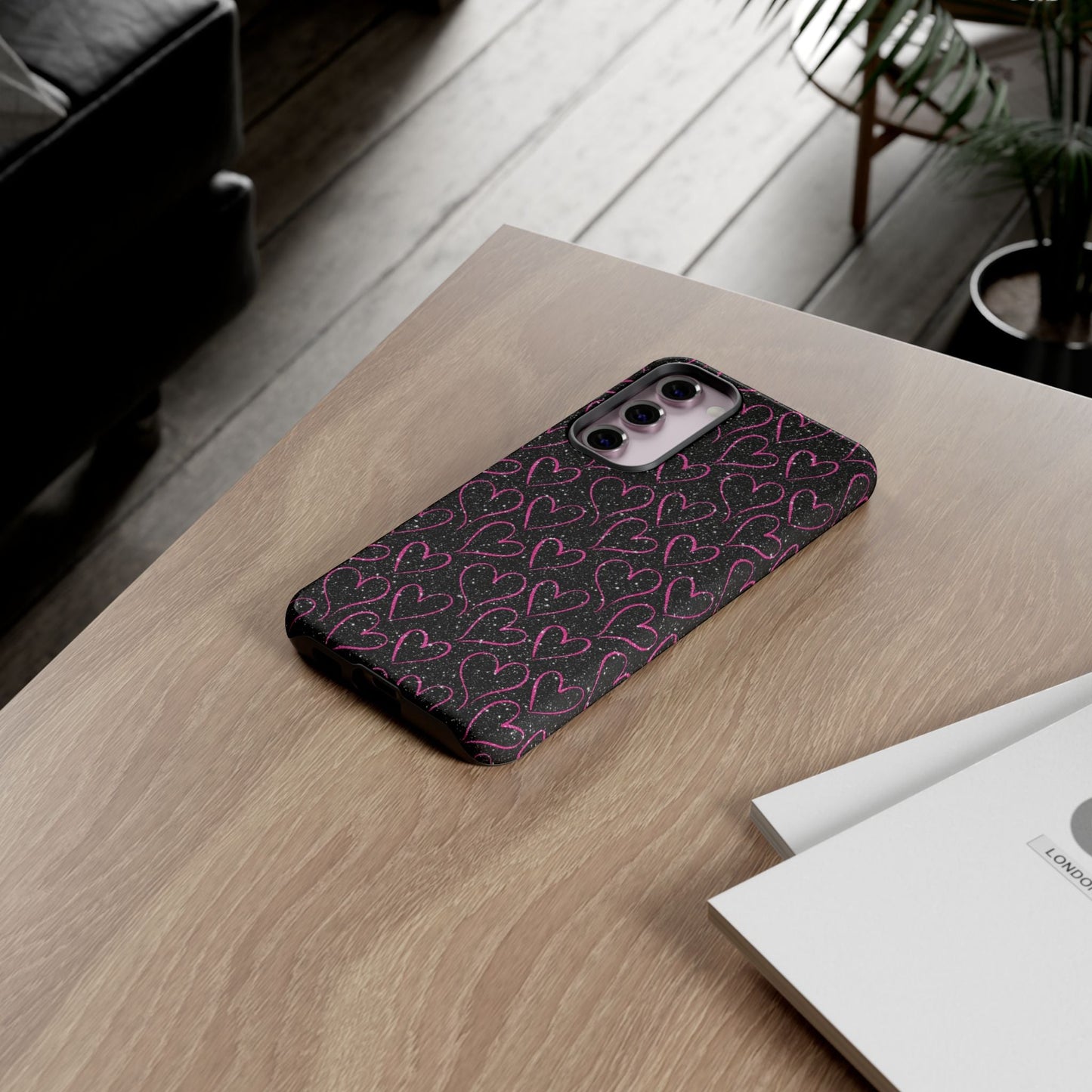 Sparkling Pink Hearts Samsung Galaxy Case - BOGO Cases