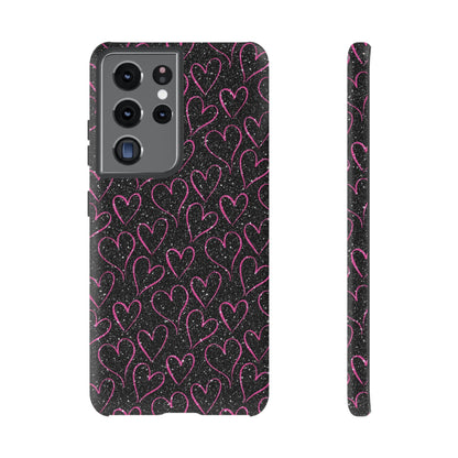 Sparkling Pink Hearts Samsung Galaxy Case - BOGO Cases