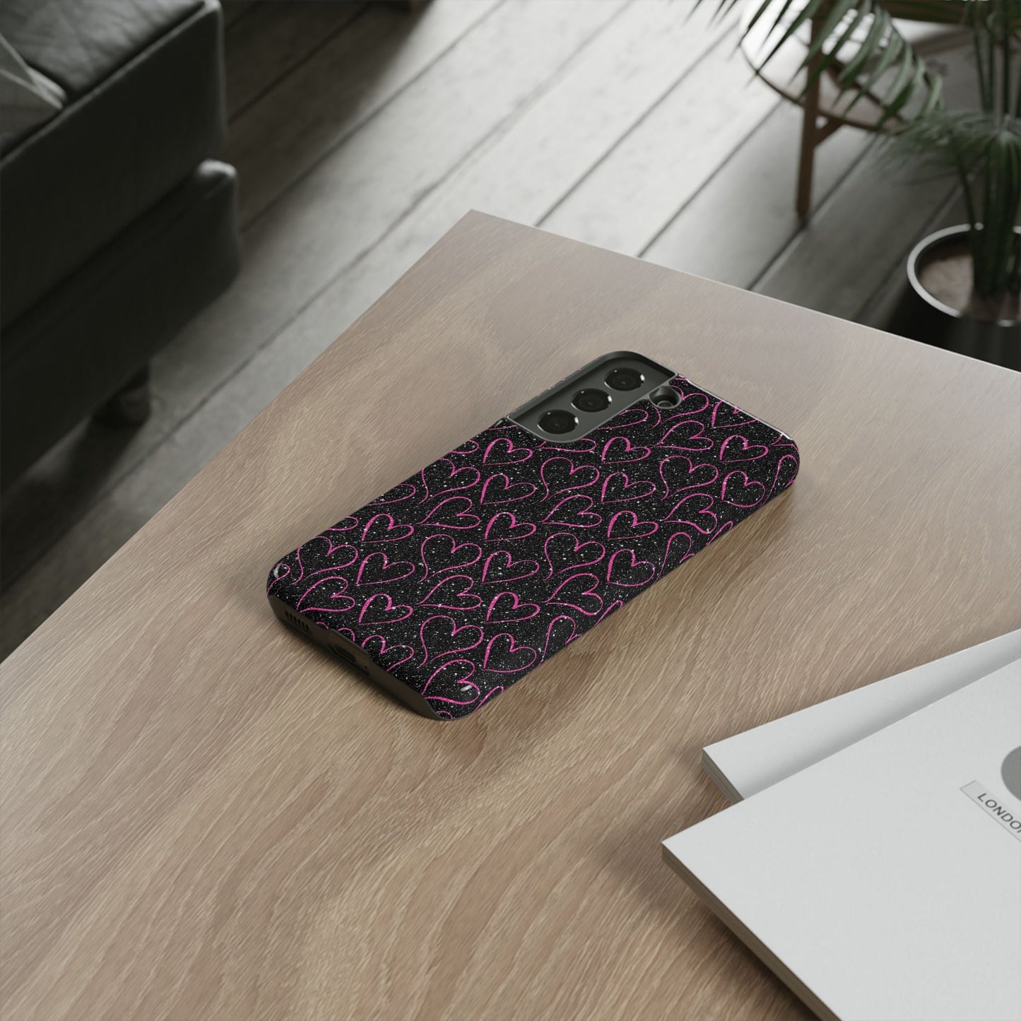 Sparkling Pink Hearts Samsung Galaxy Case - BOGO Cases