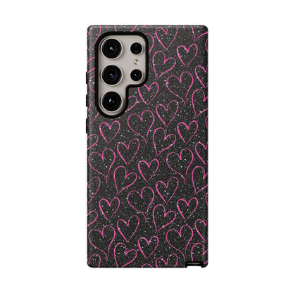 Sparkling Pink Hearts Samsung Galaxy Case - BOGO Cases