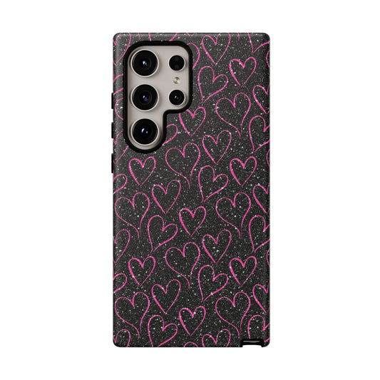 Sparkling Pink Hearts Samsung Galaxy Case - BOGO Cases