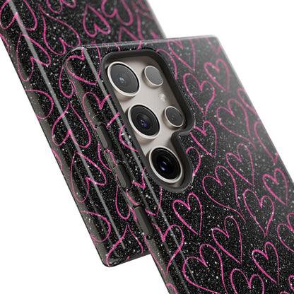 Sparkling Pink Hearts Samsung Galaxy Case - BOGO Cases
