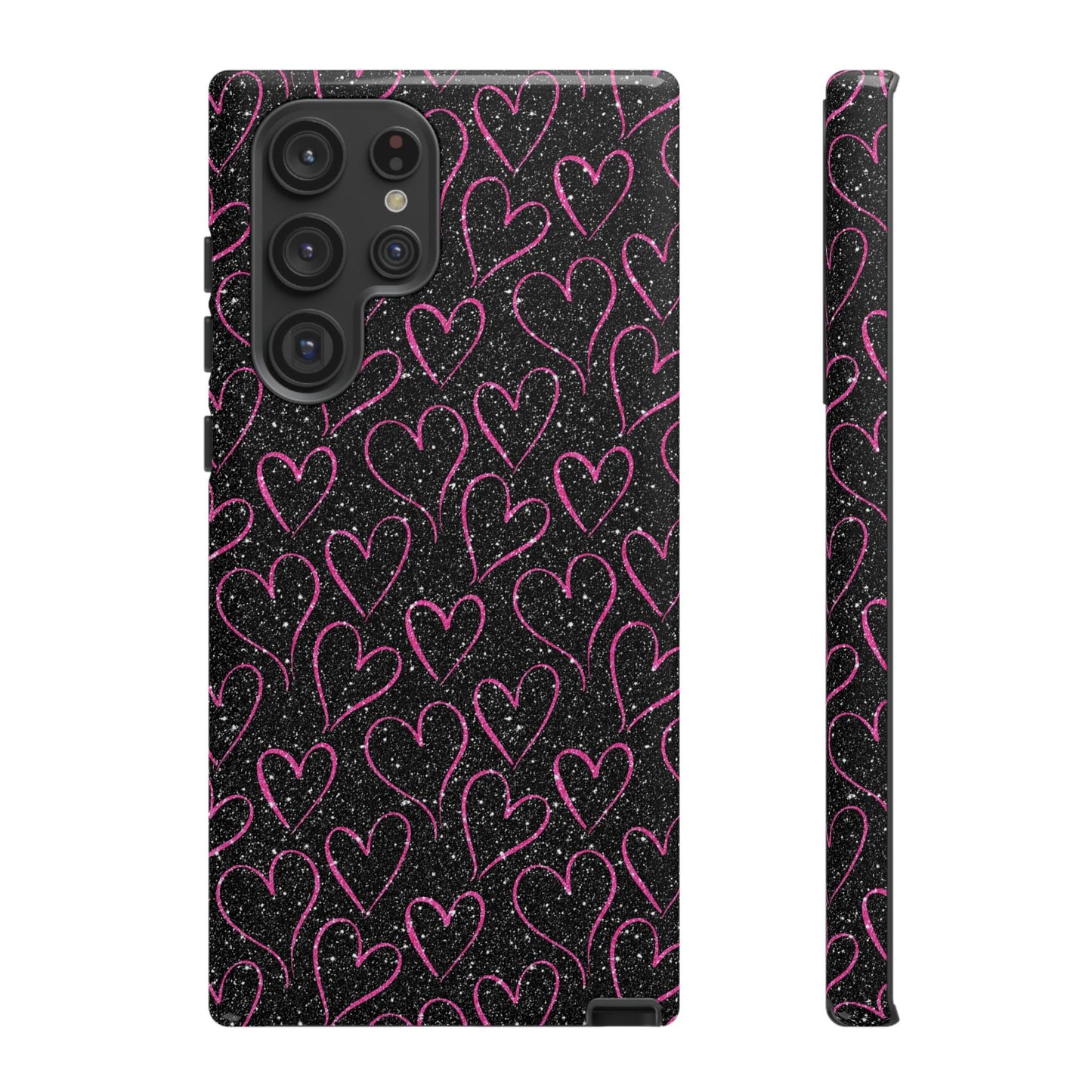 Sparkling Pink Hearts Samsung Galaxy Case - BOGO Cases