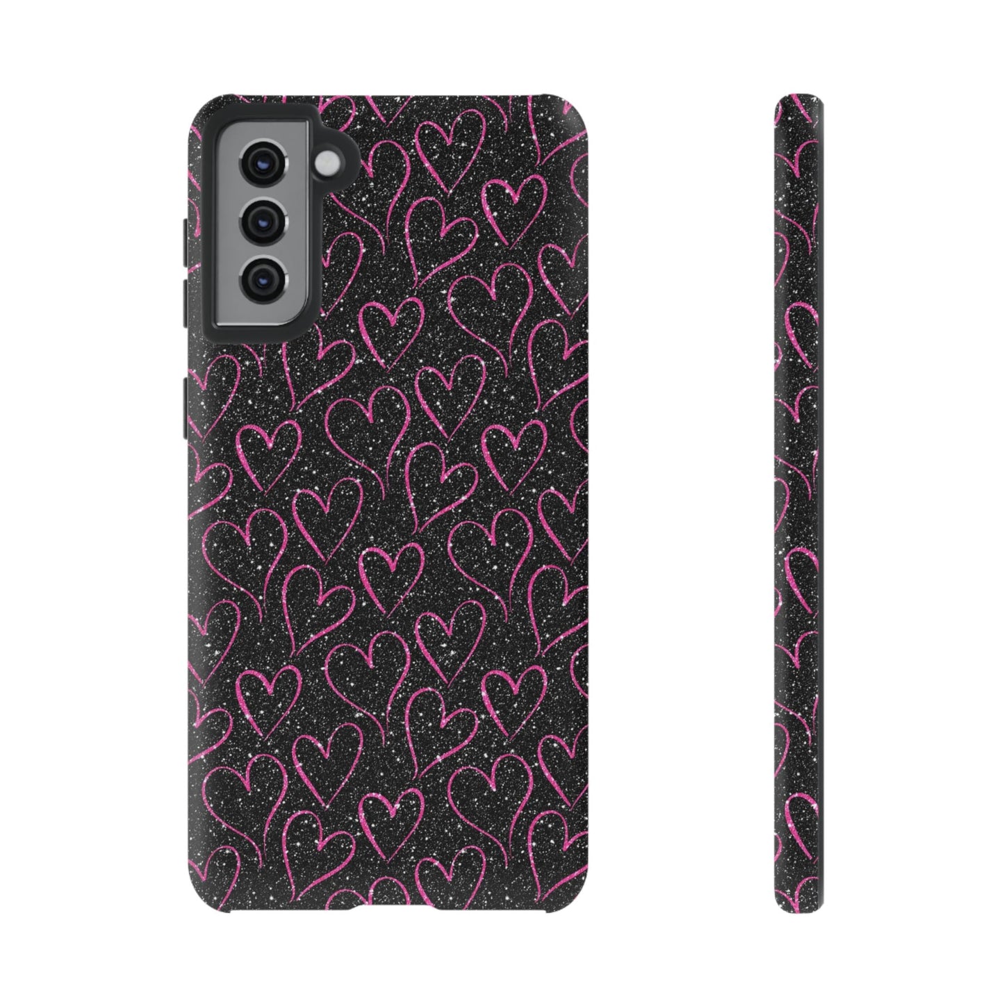 Sparkling Pink Hearts Samsung Galaxy Case - BOGO Cases