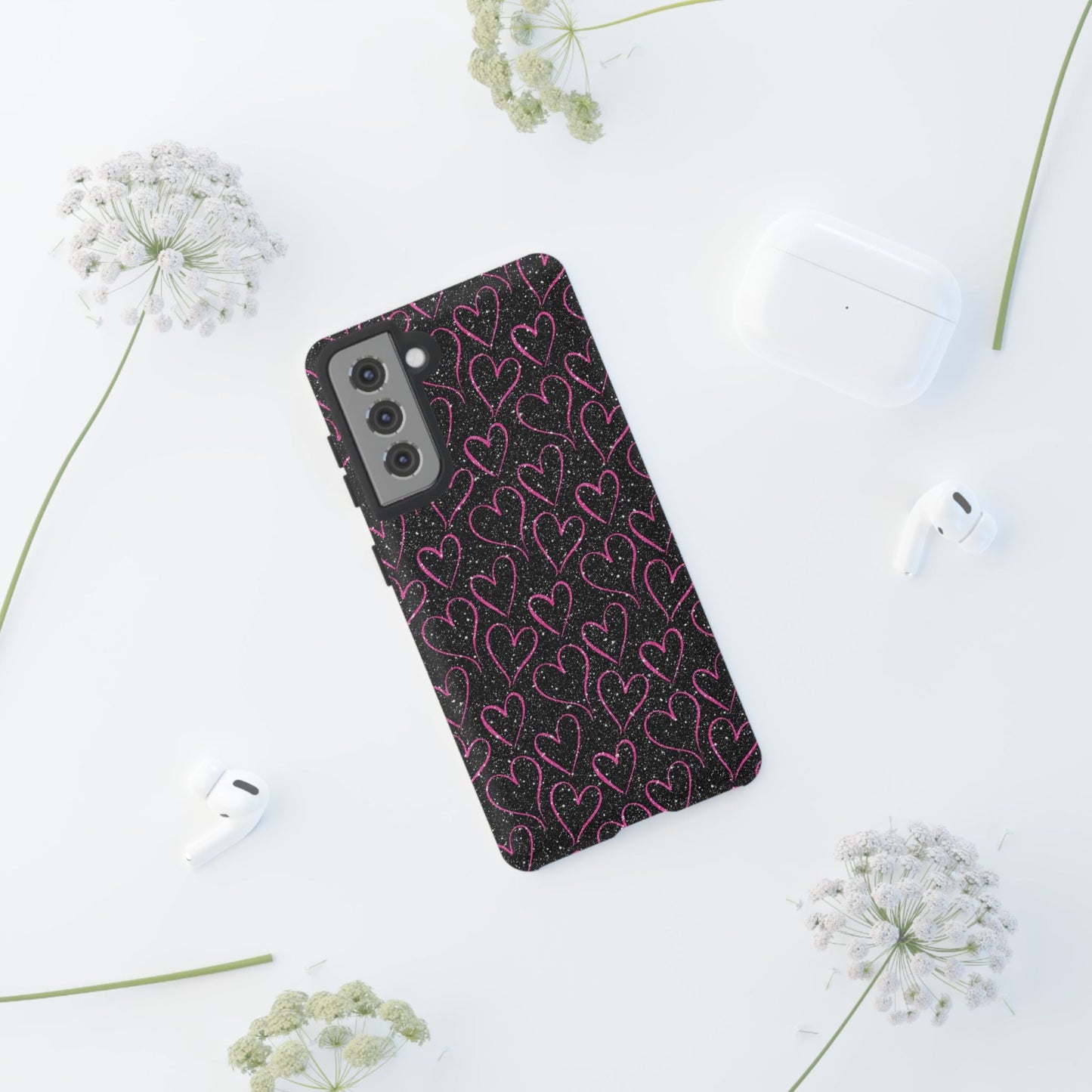 Sparkling Pink Hearts Samsung Galaxy Case - BOGO Cases