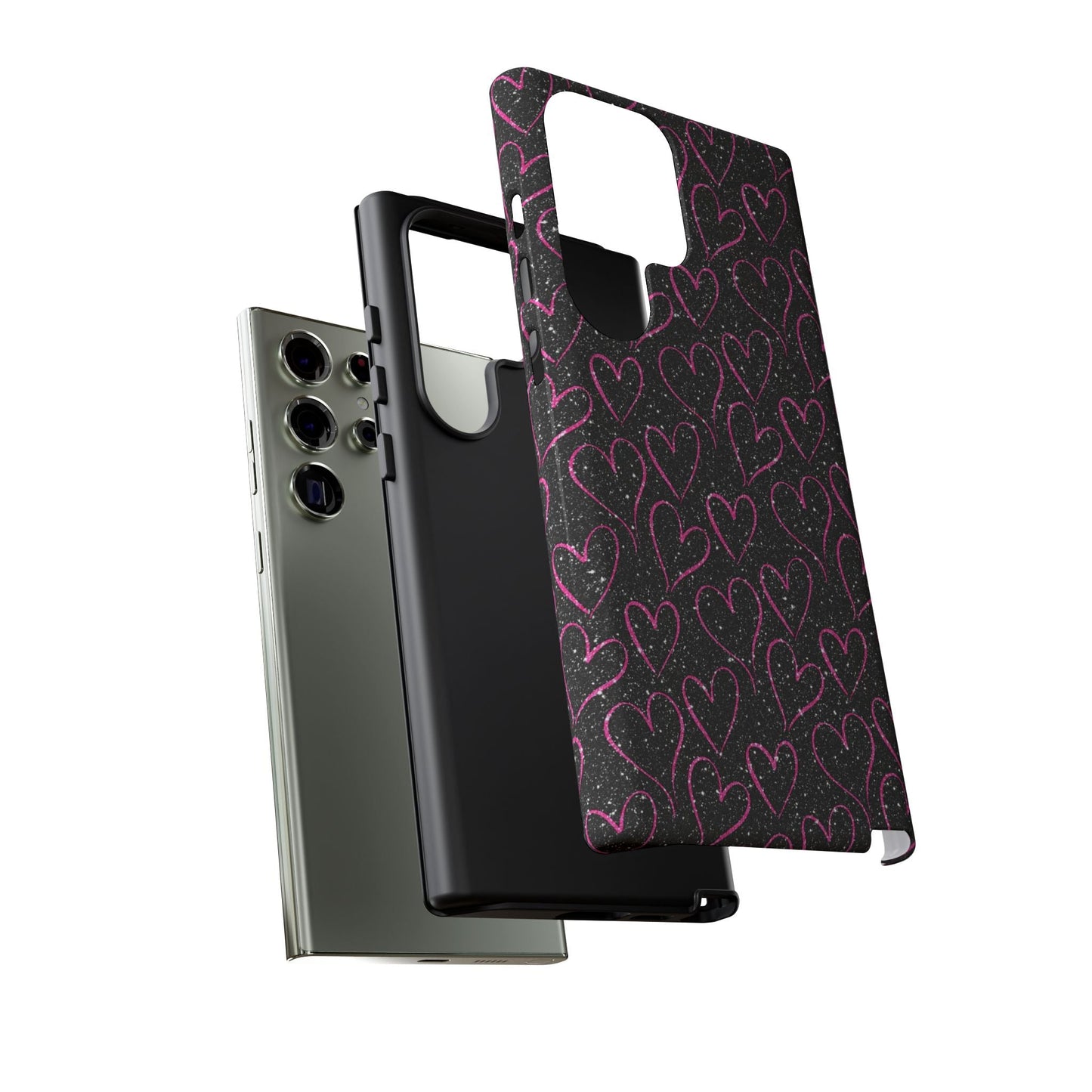 Sparkling Pink Hearts Samsung Galaxy Case - BOGO Cases