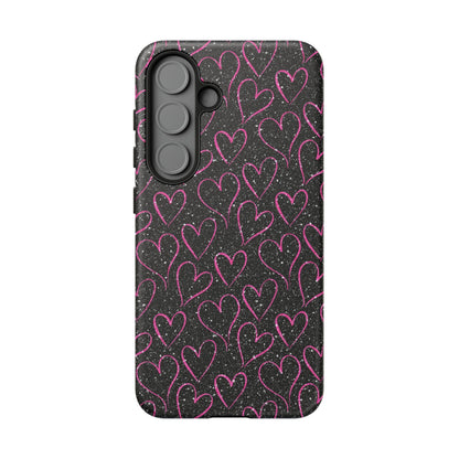 Sparkling Pink Hearts Samsung Galaxy Case - BOGO Cases