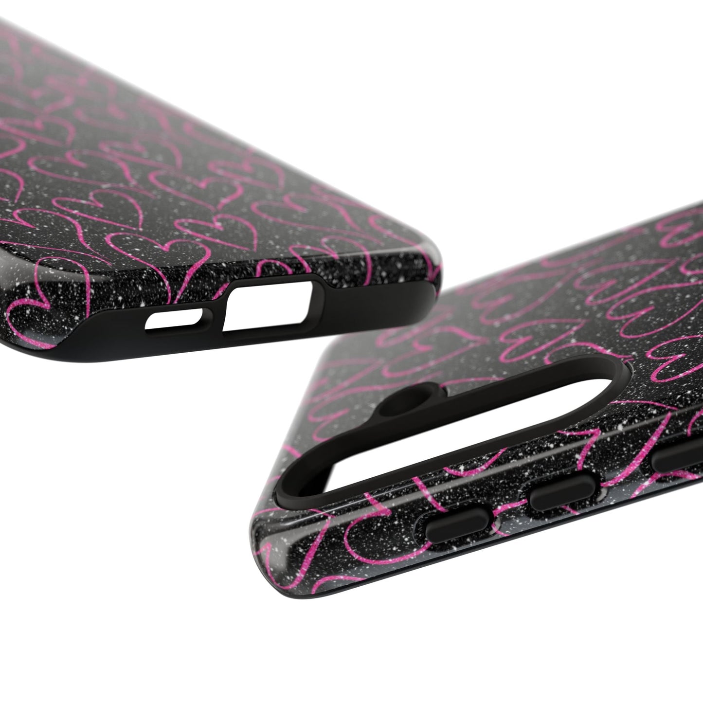 Sparkling Pink Hearts Samsung Galaxy Case - BOGO Cases