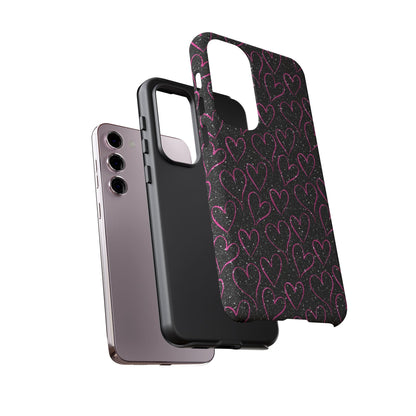 Sparkling Pink Hearts Samsung Galaxy Case - BOGO Cases