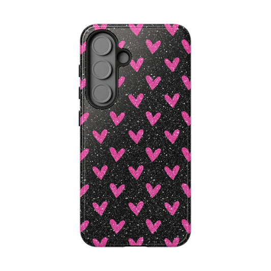 Sparkling Pink Hearts Samsung Galaxy Case - BOGO Cases