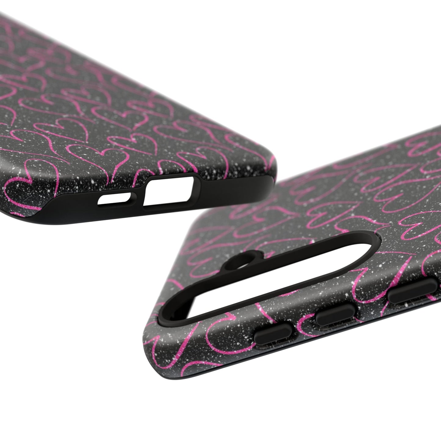 Sparkling Pink Hearts Samsung Galaxy Case - BOGO Cases
